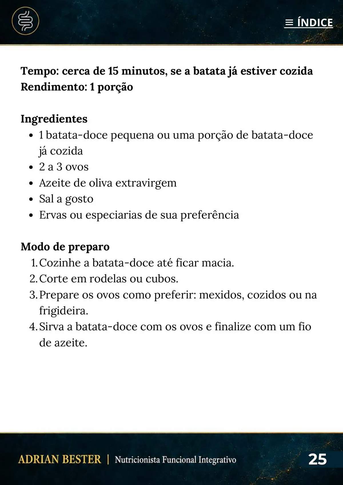 Página real com ingredientes e modo de preparo completos